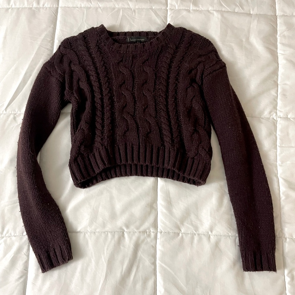 Crop top purple sweater